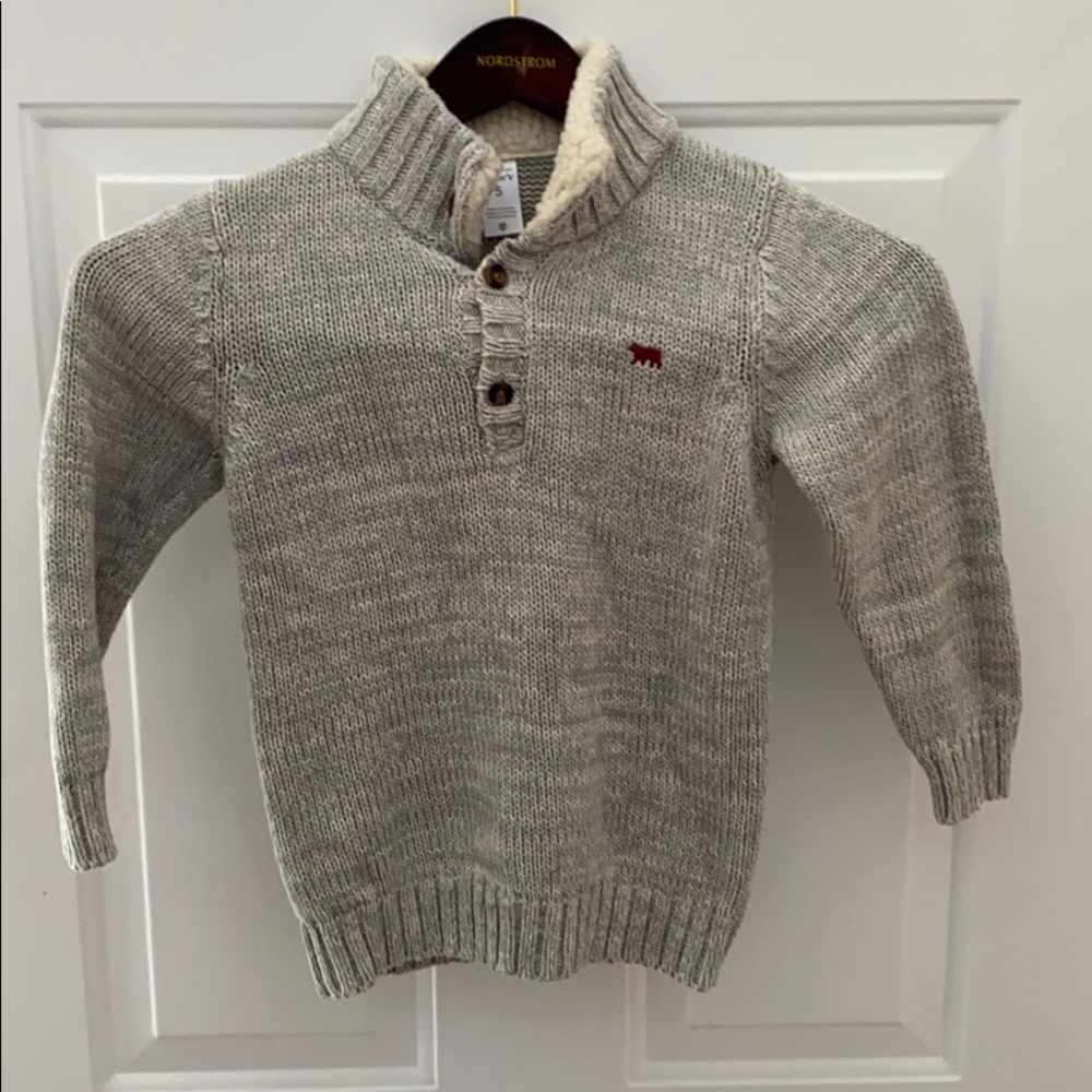 Kids Carter’s Size 5 Gray Soft Fleece Sweater